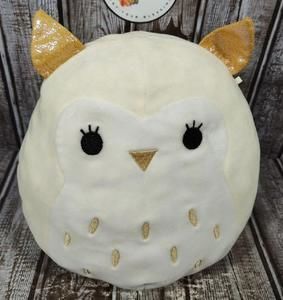 Squishmallows 8" Vee Owl White & Gold Plush KellyToy Stuffed Animal